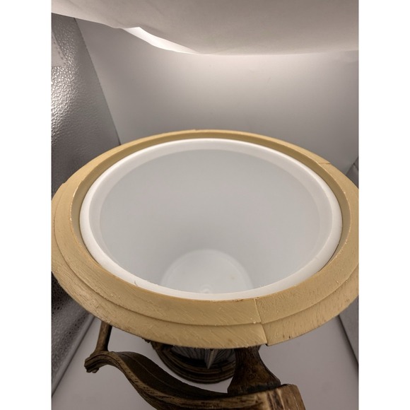 Vintage Owens Corning Ice Bucket Faux Wood Barrel Style Insulated Container - Picture 4 of 12